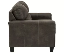 Navi Smoke Faux Leather Loveseat -Chic Furniture Store 810587444 2 1