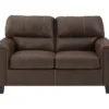 Navi Chestnut Faux Leather Loveseat 1 Navi Chestnut Faux Leather Loveseat -Chic Furniture Store 810587484 3 1