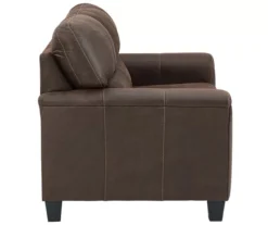 Navi Chestnut Faux Leather Loveseat -Chic Furniture Store 810587484 4 1