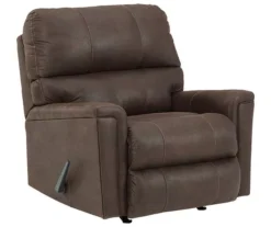 Navi Chestnut Faux Leather Rocker Recliner -Chic Furniture Store 810587485 1