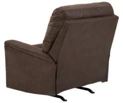 Navi Chestnut Faux Leather Rocker Recliner -Chic Furniture Store 810587485 2