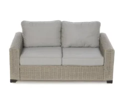 Broyhill Pembroke All-Weather Wicker Cushioned Patio Loveseat