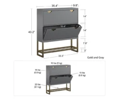 CosmoLiving Brielle Entryway Shoe Storage Cabinet 19 CosmoLiving Brielle Entryway Shoe Storage Cabinet -Chic Furniture Store 810589010 3