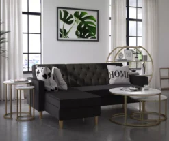 Amelia Faux Marble 4-Shelf Bookcase -Chic Furniture Store 810589033 1