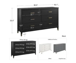 CosmoLiving Westerleigh 6-Drawer Dresser -Chic Furniture Store 810589232 1