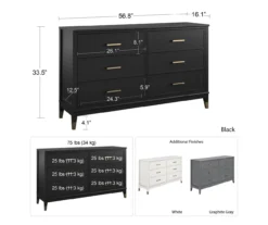 CosmoLiving Westerleigh 6-Drawer Dresser -Chic Furniture Store 810589236 3
