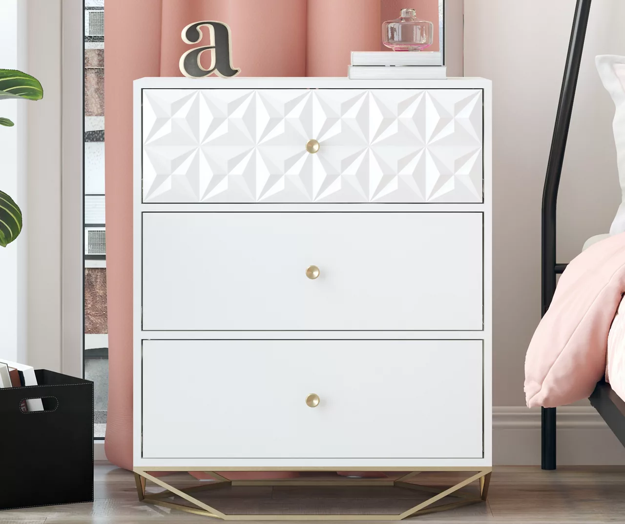 Blair White 3-Drawer Dresser 3 Blair White 3-Drawer Dresser