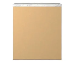 Senniberg Oak & Faux Calcutta 2-Drawer Nightstand -Chic Furniture Store 810589298 4