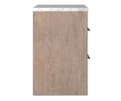 Senniberg Oak & Faux Calcutta 2-Drawer Nightstand -Chic Furniture Store 810589298 6