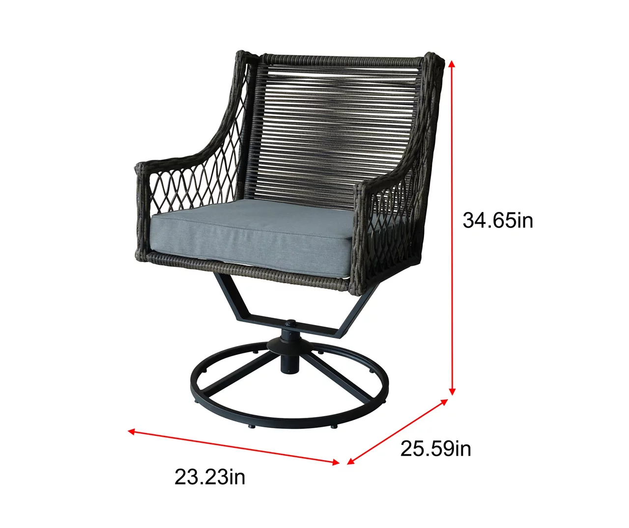 Real Living Arrow Ridge All-Weather Wicker Cushioned Patio Swivel Dining Chairs, 4-Pack 5 Real Living Arrow Ridge All-Weather Wicker Cushioned Patio Swivel Dining Chairs, 4-Pack - Image 3