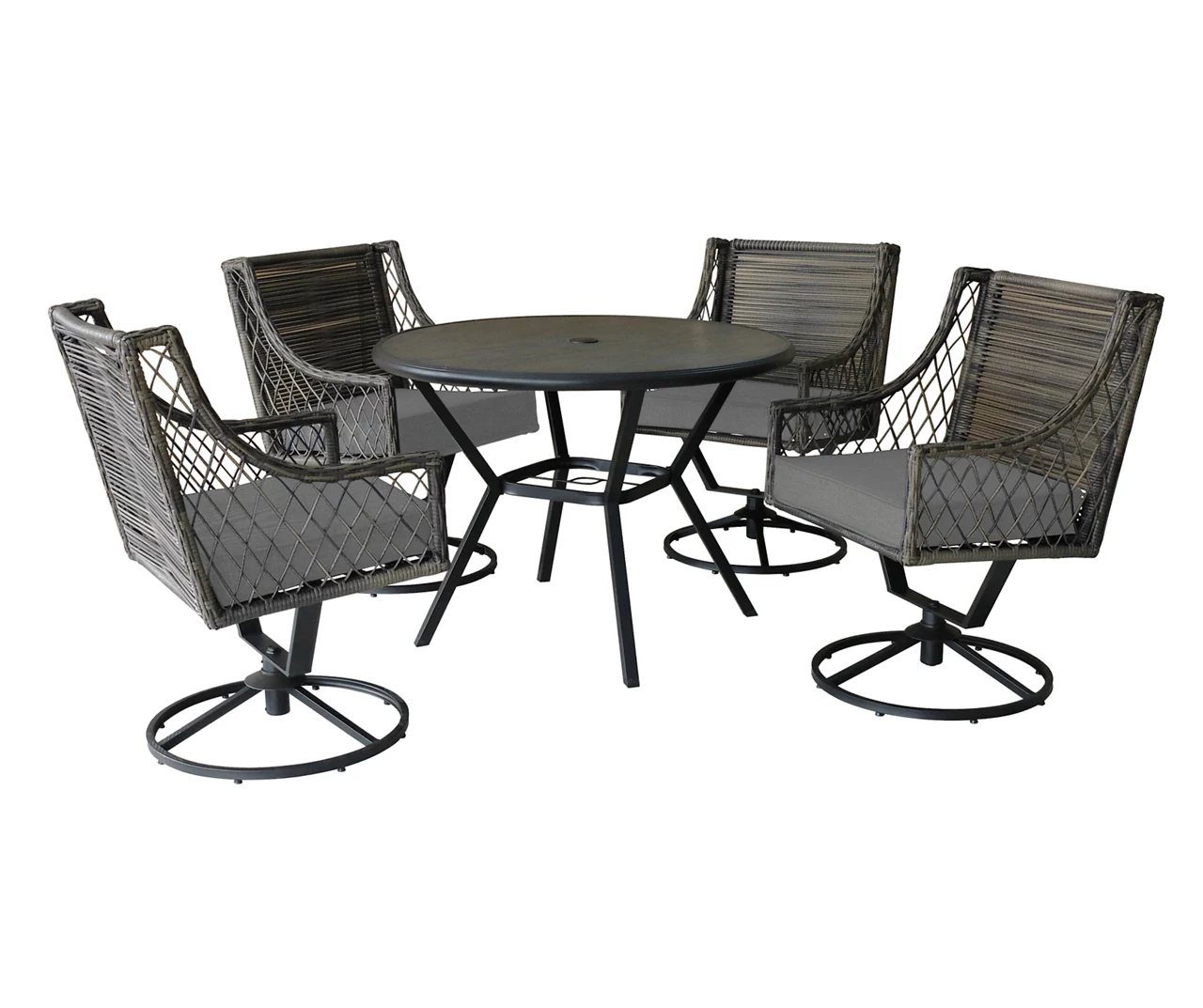 Real Living Arrow Ridge All-Weather Wicker Cushioned Patio Swivel Dining Chairs, 4-Pack 6 Real Living Arrow Ridge All-Weather Wicker Cushioned Patio Swivel Dining Chairs, 4-Pack - Image 4