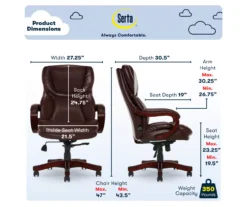 Serta Conway Big & Tall Bonded Leather Office Chair 30 Serta Conway Big & Tall Bonded Leather Office Chair -Chic Furniture Store 810590315 6 1