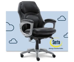 Delvin Black Bonded Leather Office Chair 17 Delvin Black Bonded Leather Office Chair -Chic Furniture Store 810590317 1