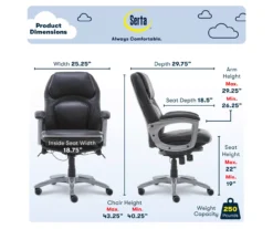 Delvin Black Bonded Leather Office Chair 15 Delvin Black Bonded Leather Office Chair -Chic Furniture Store 810590317 6