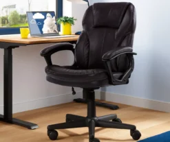 Mitchell Roasted Chestnut Vegan Leather Office Chair -Chic Furniture Store 810590318 2