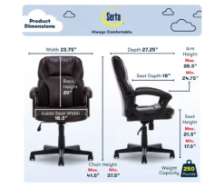 Mitchell Roasted Chestnut Vegan Leather Office Chair -Chic Furniture Store 810590318 6