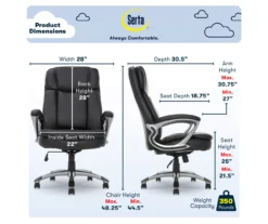 Serta Fairbanks Big & Tall Office Chair -Chic Furniture Store 810590319 6