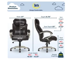 Dayton Dark Brown Big & Tall Bonded Leather Office Chair -Chic Furniture Store 810590372 6