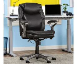Anniston Black Bonded Leather Office Chair 12 Anniston Black Bonded Leather Office Chair -Chic Furniture Store 810590373 2