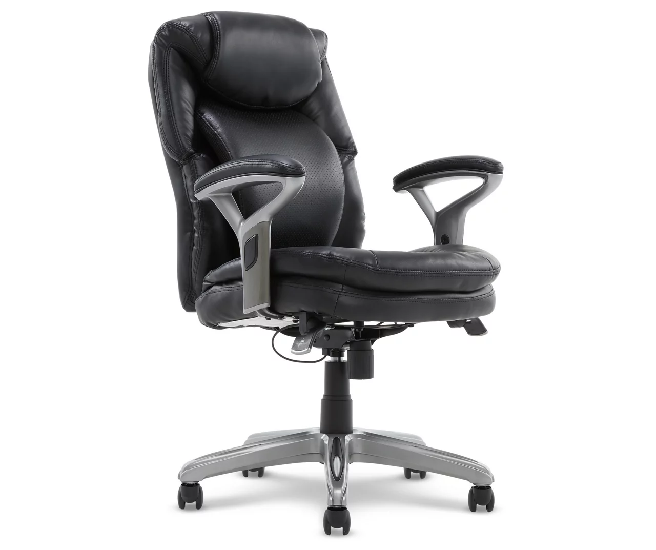 Anniston Black Bonded Leather Office Chair 4 Anniston Black Bonded Leather Office Chair - Image 2