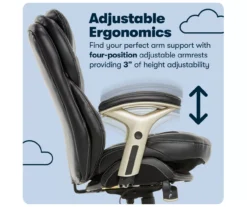 Claremont Black Bonded Leather Office Chair 24 Claremont Black Bonded Leather Office Chair -Chic Furniture Store 810590374 11