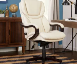 Conway Ivory Big & Tall Bonded Leather Office Chair 12 Conway Ivory Big & Tall Bonded Leather Office Chair -Chic Furniture Store 810590382 2