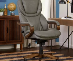 Conway Gray Big & Tall Bonded Leather Office Chair -Chic Furniture Store 810590383 2