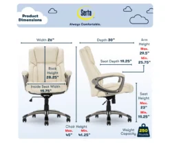 Serta Garret Executive Bonded Leather Office Chair -Chic Furniture Store 810590385 7