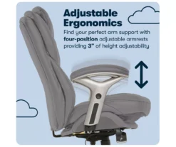 Claremont Gray Bonded Leather Office Chair -Chic Furniture Store 810590392 11