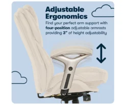 Claremont Ivory Bonded Leather Office Chair -Chic Furniture Store 810590394 11