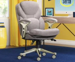 Claremont Light Gray Fabric Office Chair 18 Claremont Light Gray Fabric Office Chair -Chic Furniture Store 810590395 2