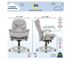 Claremont Light Gray Fabric Office Chair 20 Claremont Light Gray Fabric Office Chair -Chic Furniture Store 810590395 6