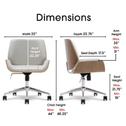 Ophelia Fabric Office Chair -Chic Furniture Store 810590405 71