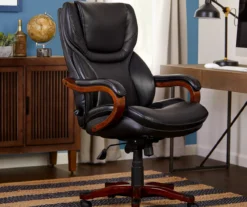 Conway Black Big & Tall Bonded Leather Office Chair -Chic Furniture Store 810590408 2