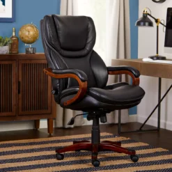 Conway Black Big & Tall Bonded Leather Office Chair -Chic Furniture Store 810590408 21