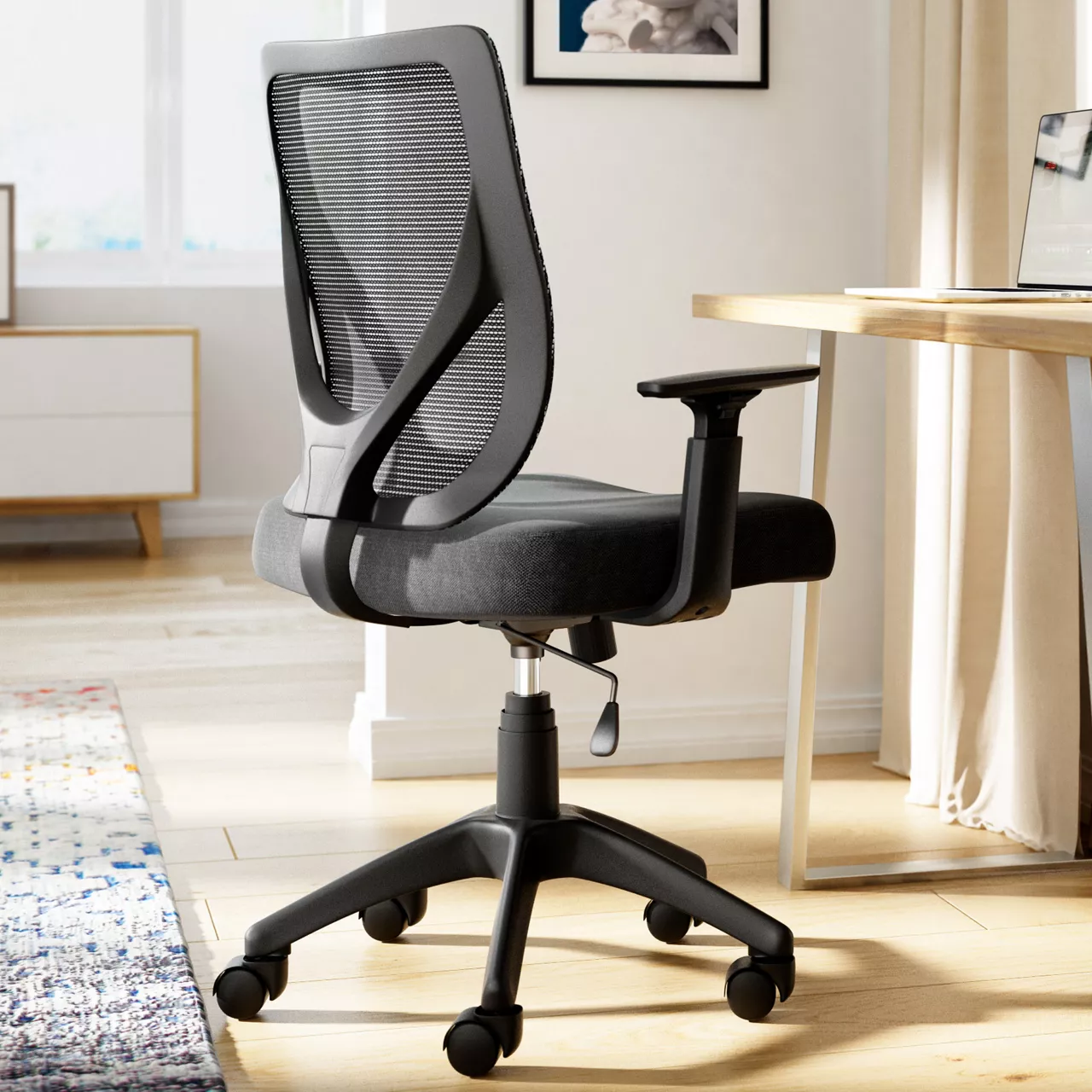 Production Black Mesh Office Chair 6 Production Black Mesh Office Chair - Image 4