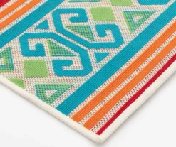 Emeliene Orange & Blue Geometric Linework Outdoor Area Rug -Chic Furniture Store 810591266 810591267 810591268 3 1