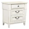 Kali Weathered White 3-Drawer Nightstand -Chic Furniture Store 810591522