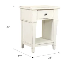 Kali Weathered White 1-Drawer Nightstand 7 Kali Weathered White 1-Drawer Nightstand -Chic Furniture Store 810591523 2