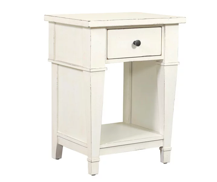 Kali Weathered White 1-Drawer Nightstand 3 Kali Weathered White 1-Drawer Nightstand