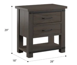 Cameron Cocoa 2-Drawer Nightstand -Chic Furniture Store 810591524 4