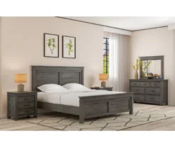 Topeka Warm Gray 3-Drawer Nightstand With USB Charging -Chic Furniture Store 810591526 2