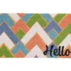 "Hello" Multi-Color Chevron Coir Doormat 2 "Hello" Multi-Color Chevron Coir Doormat -Chic Furniture Store 810591694 A0 1