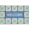 Colton "Welcome" Blue & Green Tiles Doormat -Chic Furniture Store 810591706 A0 1