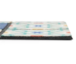 Colton "Welcome" Blue & Green Tiles Doormat -Chic Furniture Store 810591706 A8 3