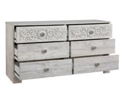 Paxberry Whitewash 6-Drawer Dresser -Chic Furniture Store 810591798 3