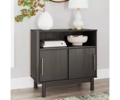 Brymont Dark Gray Sliding Door Accent Cabinet -Chic Furniture Store 810591843 7