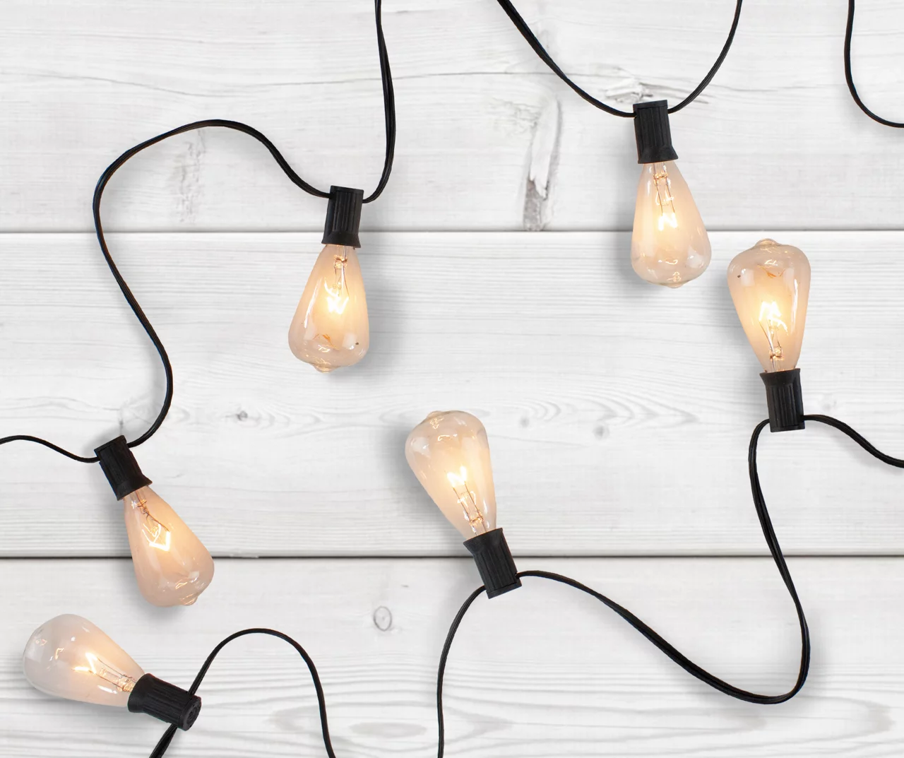 Northlight Clear Edison Glass Light Set With Black Wire, 10-Lights 4 Northlight Clear Edison Glass Light Set With Black Wire, 10-Lights - Image 2