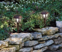 Brown Windowpane 8-Piece LED Solar Pathway Light Set -Chic Furniture Store 810594026 A8 2