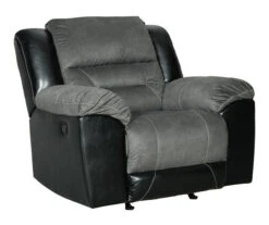 Earhart Slate Faux Leather Rocker Recliner -Chic Furniture Store 810594581 1